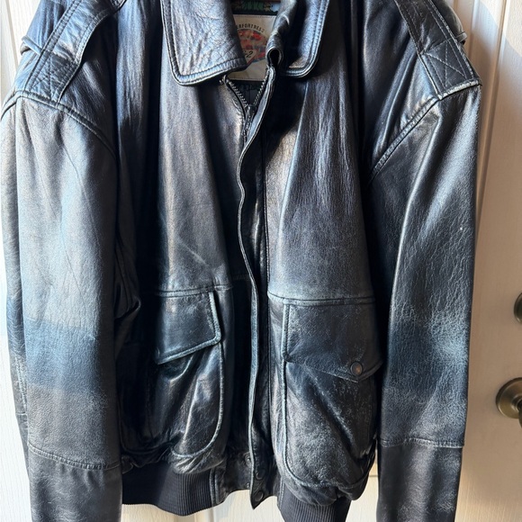 Other - Vintage Black learrher bomber Jacket Superfortress